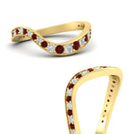 Load image into Gallery viewer, swirl-pave-ruby-wedding-band-in-yellow-gold-fd11522bgrudrangle3-nl-yg