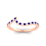 Load image into Gallery viewer, swirl-pave-sapphire-wedding-band-in-rose-gold-fdens7806ovbgsablangle5-nl-rg.jpg?v=1759992381