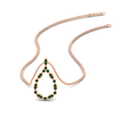 tear-drop-shape-diamond-pendant-necklace-in-FDPD11166-NL-RG