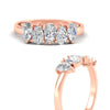 Load image into Gallery viewer, teardrop-diamond-5-stone-band-1-carat-in-rose-gold-fdwb8008peangle3-1.00ct-nl-rg.jpg