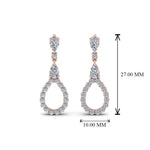 Load image into Gallery viewer, teardrop-diamond-earring-for-women-in-14K-rose-gold-FDEAR8106ANGLE1-NL-RG