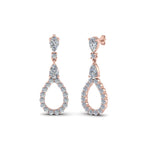 Load image into Gallery viewer, teardrop-diamond-earring-for-women-in-14K-rose-gold-FDEAR8106ANGLE1-NL-RG