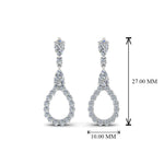 Load image into Gallery viewer, teardrop-diamond-earring-for-women-in-14K-white-gold-FDEAR8106ANGLE1-NL-WG