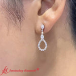 Load image into Gallery viewer, teardrop-diamond-earring-for-women-in-18k-rose-gold-fdear8106-fancyimage