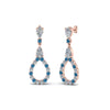Load image into Gallery viewer, teardrop-diamond-earring-for-women-with-ice-blue-topaz-in-14K-rose-gold-FDEAR8106GICBLTOANGLE1-NL-RG