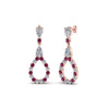 Load image into Gallery viewer, teardrop-diamond-earring-for-women-with-pink-sapphire-in-14K-rose-gold-FDEAR8106GSADRPIANGLE1-NL-RG