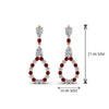 Load image into Gallery viewer, teardrop-diamond-earring-for-women-with-ruby-in-14K-rose-gold-FDEAR8106GRUDRANGLE1-NL-RG