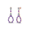 Load image into Gallery viewer, teardrop-diamond-earring-for-women-with-violac-topaz-in-14K-rose-gold-FDEAR8106GVITOANGLE1-NL-RG