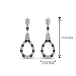Load image into Gallery viewer, teardrop-earring-for-women-with-black-diamond-in-14K-white-gold-FDEAR8106GBLACKANGLE1-NL-WG