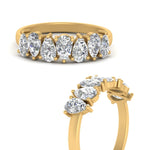 Load image into Gallery viewer, Teardrop 7 Stone Wedding Band