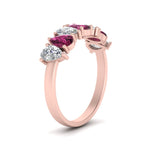 Load image into Gallery viewer, teardrop-wedding-band-pink-sapphire-1.50-carat-in-rose-gold-FD8294PEB-0.20CTGSADRPIANGLE2-NL-RG