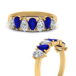 Load image into Gallery viewer, teardrop-wedding-band-sapphire-1.50-carat-in-yellow-gold-FD8294PEB-0.20CTGSABLANGLE3-NL-YG