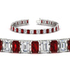 Load image into Gallery viewer, tennis-bracelet-basket-set-emerald-cut-20-carat-with-ruby-in-white-gold-FDBRC10449EMGRUDRANGLE2-20.00CT-NL-WG.jpg