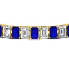 Load image into Gallery viewer, tennis-bracelet-basket-set-emerald-cut-20-carat-with-sapphire-in-yellow-gold-FDBRC10449EMGSABLANGLE5-20.00CT-NL-YG.jpg