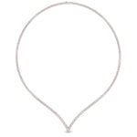 Load image into Gallery viewer, tennis-v-shaped-diamond-necklace-in-FD-NK10421-NL-RG