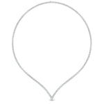 Load image into Gallery viewer, tennis-v-shaped-diamond-necklace-in-FD-NK10421-NL-WG