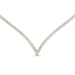 Load image into Gallery viewer, tennis-v-shaped-diamond-necklace-in-FD-NK10421-NL-YG