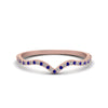 Load image into Gallery viewer, thin-curved-diamond-band-with-blue-sapphire-in-18K-rose-gold-FD8300BGSABL-NL-RG