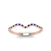 Load image into Gallery viewer, thin-curved-diamond-band-with-blue-sapphire-in-18K-rose-gold-FD8300BGSABL-NL-RG