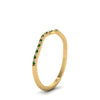 Load image into Gallery viewer, thin-curved-diamond-band-with-emerald-in-18K-yellow-gold-FD8300BGEMGR-NL-YG