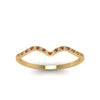 Load image into Gallery viewer, thin-curved-diamond-band-with-orange-sapphire-in-18K-yellow-gold-FD8300BGSAOR-NL-YG