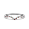Load image into Gallery viewer, thin-curved-diamond-band-with-ruby-in-14K-white-gold-FD8300BGRUDR-NL-WG
