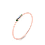 Load image into Gallery viewer, Thin Stack Baguette Ring