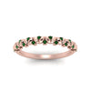 Load image into Gallery viewer, thin-emerald-vintage-wedding-band-in-rose-gold-FD123703BGEMGR-NL-RG-GS