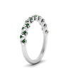 Load image into Gallery viewer, thin-emerald-vintage-wedding-band-in-white-gold-FD123703BGEMGR-NL-WG-GS