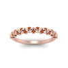 Load image into Gallery viewer, thin-orange-sapphire-vintage-wedding-band-in-rose-gold-FD123703BGSAOR-NL-RG-GS