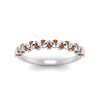 Load image into Gallery viewer, thin-orange-sapphire-vintage-wedding-band-in-white-gold-FD123703BGSAOR-NL-WG-GS