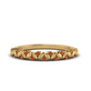Load image into Gallery viewer, thin-orange-sapphire-vintage-wedding-band-in-yellow-gold-FD123703BGSAOR-NL-YG-GS