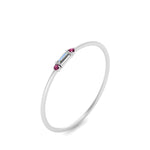 Load image into Gallery viewer, Thin Stack Baguette Ring