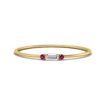Load image into Gallery viewer, Stackable Thin Baguette Ring
