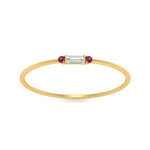 Load image into Gallery viewer, Thin Stack Baguette Ring