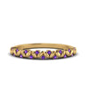 Load image into Gallery viewer, thin-purple-topaz-vintage-wedding-band-in-yellow-gold-FD123703BGVITO-NL-YG-GS