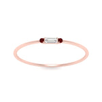 Load image into Gallery viewer, Thin Stack Baguette Ring