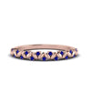 Load image into Gallery viewer, thin-sapphire-vintage-wedding-band-in-rose-gold-FD123703BGSABL-NL-RG-GS