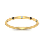 Load image into Gallery viewer, thin-space-out-stackable-band-with-black-diamond-in-yellow-gold-FDEWB9437RORGBLACKANGLE5-NL-YG
