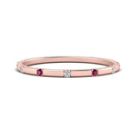 Load image into Gallery viewer, thin-space-out-stackable-diamond-band-with-pink-sapphire-in-rose-gold-FDEWB9437RORGSADRPI-NL-RG