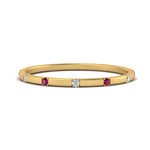 Load image into Gallery viewer, thin-space-out-stackable-diamond-band-with-sapphire-in-yellow-gold-FDEWB9437RORGSABLANGLE2-NL-YG