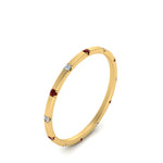 Load image into Gallery viewer, thin-space-out-stackable-diamond-band-with-ruby-in-yellow-gold-FDEWB9437RORGRUDRANGLE2-NL-YG