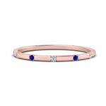 Load image into Gallery viewer, thin-space-out-stackable-diamond-band-with-sapphire-in-rose-gold-FDEWB9437RORGSABL-NL-RG