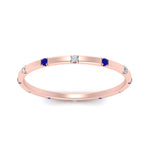 Load image into Gallery viewer, thin-space-out-stackable-diamond-band-with-sapphire-in-rose-gold-FDEWB9437RORGSABLANGLE5-NL-RG