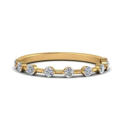 Thin Spaced Out Stack Wedding Band