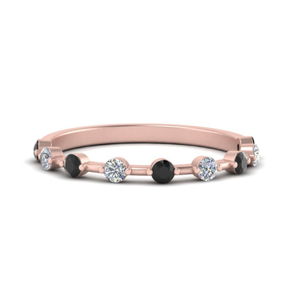 Thin Spaced Out Stack Wedding Band