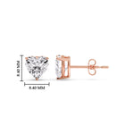Load image into Gallery viewer, Heart Shaped 3 Prong Basket Stud Earring