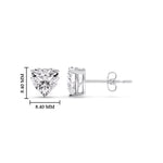 Load image into Gallery viewer, Heart Shaped 3 Prong Basket Stud Earring