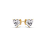 Load image into Gallery viewer, Heart Shaped 3 Prong Basket Stud Earring