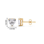 Load image into Gallery viewer, Heart Shaped 3 Prong Basket Stud Earring